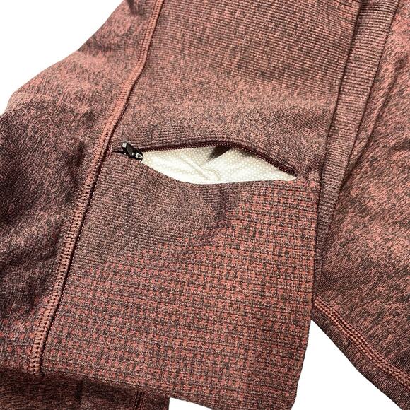 GYMSHARK Leggings Heathered Maroon S Flattering Form Fitting Stretchy Athletic - Picture 8 of 8